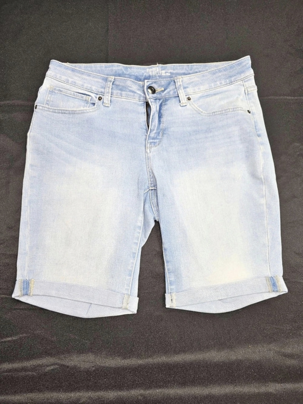 Time And True Mid-Rise Denim Jean Shorts Size 12 Blue